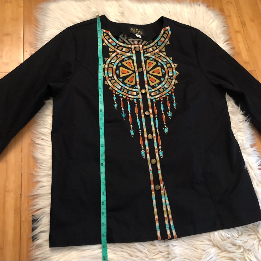 Vintage Bob Mackie Wearable Art Embroidered Dream Catcher Women Jacket, size L - Picture 11 of 12